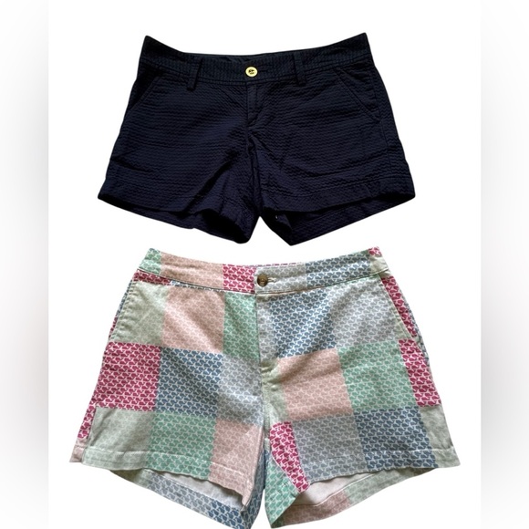 Lilly Pulitzer Navy Blue Callahan and Vineyard Vine For Target Shorts Size 2 - Picture 1 of 11